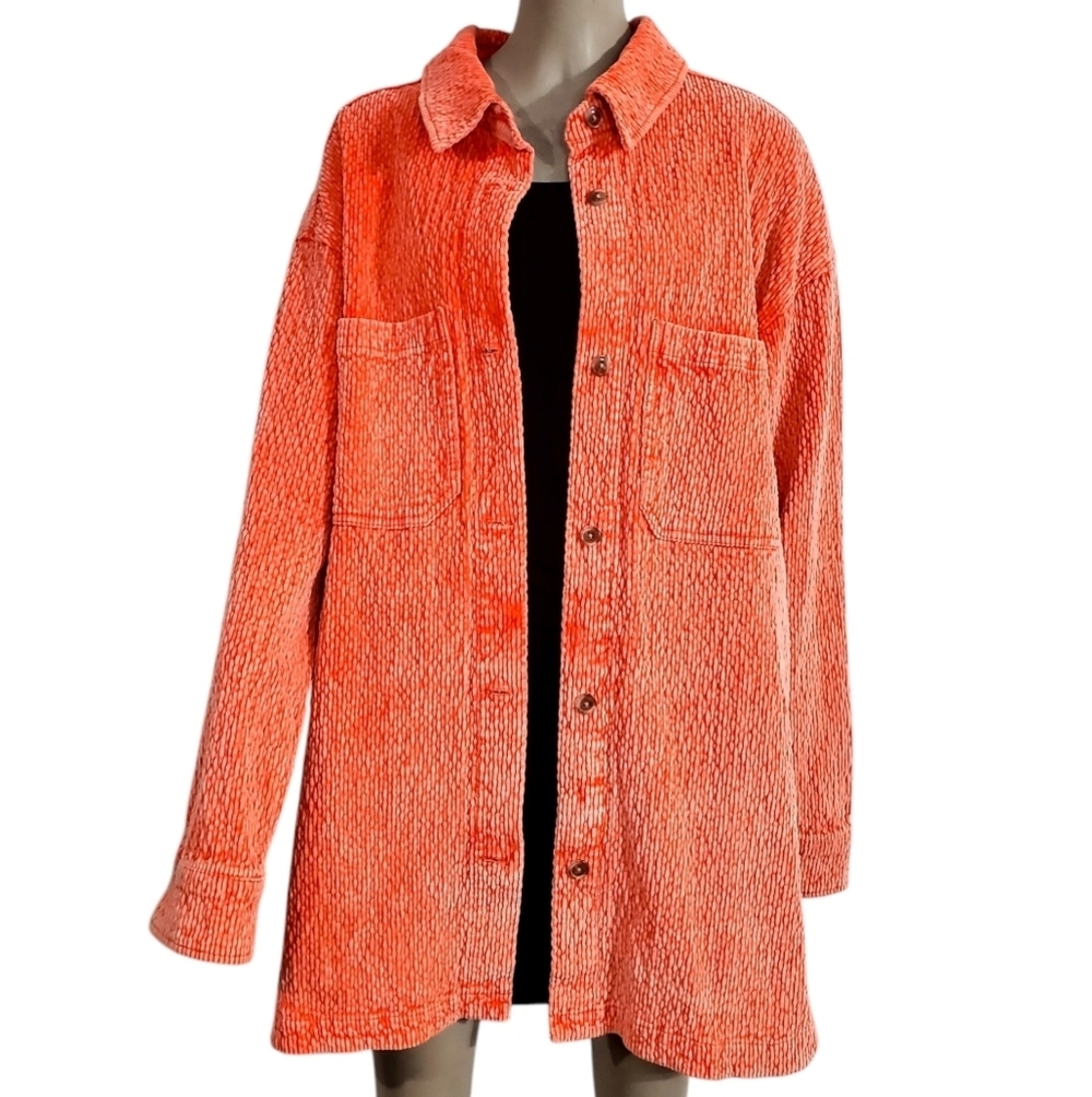 Urban Outfitters BDG Shacket Women's Orange size M Boho Colorful